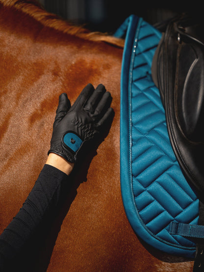 Riding Gloves Motion Equestrian Stockholm Riding Gloves Motion Teal Blue detalle 3