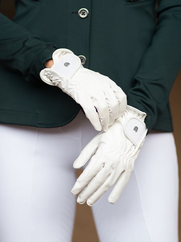 Riding Gloves Motion Equestrian Stockholm Riding Gloves Motion White detalle 2