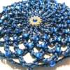 Redecilla Pelo Azul Marino Flor Crystals DV